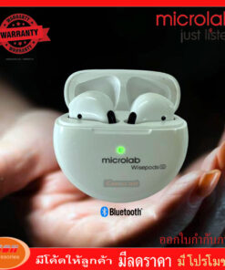 Microlab wisepods10 หูฟังบลูทูธ ไร้สาย หูฟังชนิดใส่ในหูสำหรับ PC TV Mobile Labtop คุณภาพเสียงดีมาก